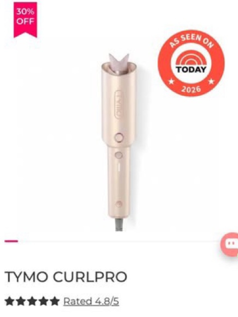 Tymo CurlPro Hair Styler - Rose Gold